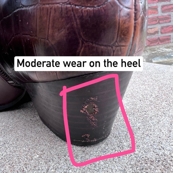 Franco Sarto Quasar Dark Brown Leather Heeled Ankle Boot Sz 8 - Picture 11 of 11